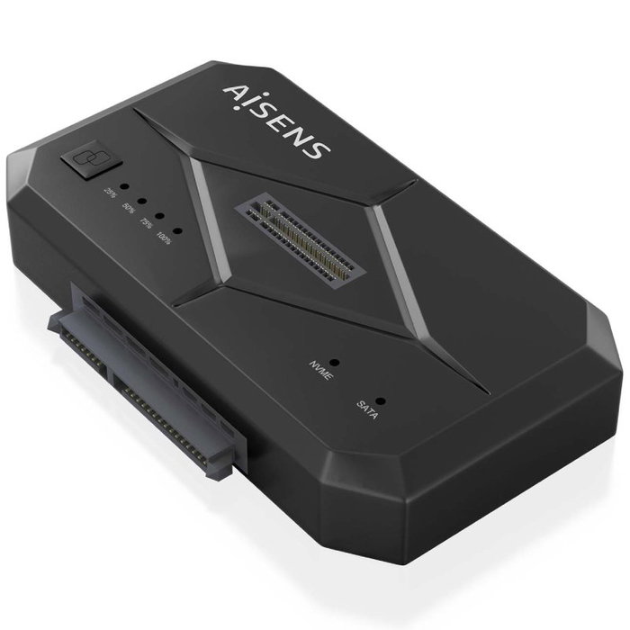 Aisens ASDS-M2SATA04B Estación de Docking para SATA 2.5/3.5 y M.2 NVMe